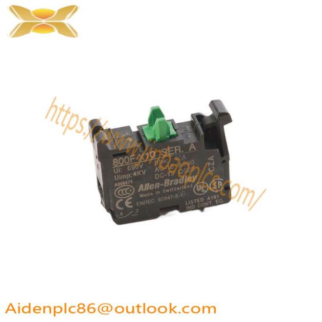 Schneider 800F-X10 Contact Block, 22.5mm, Plastic, 1NO - Industrial Control Solutions