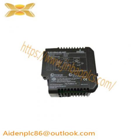 EMERSON KJ3102X1-BE1, 12P2703X052, HART 8 Channel Control Module