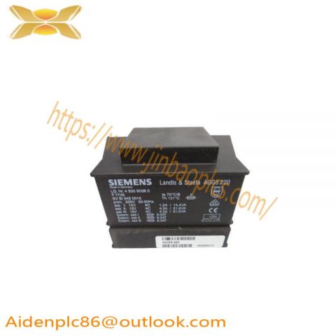 SIEMENS AGG5.220 Mains Transformer, LMV5 System Component