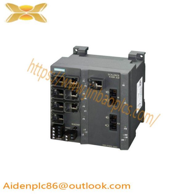 SIEMENS SCALANCE X308-2LD Modular Plus Industrial Ethernet Switch, 2X 1000Mbps SM SC + 1X 10/100/1000Mbps & 7X 10/100Mbps RJ45 Ports