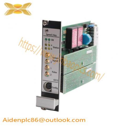 Emerson A6312 - Dual Channel Speed/ Key Monitor, Precision Engineered for Industrial Control