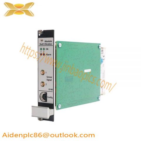 EMERSON A6140 Dual Channel Vibration Monitoring Module, designed for industrial machinery health monitoring