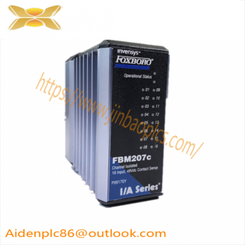 FOXBORO FBM207C P091GY: 16-Channel 48Vdc Contact Input Interface Module