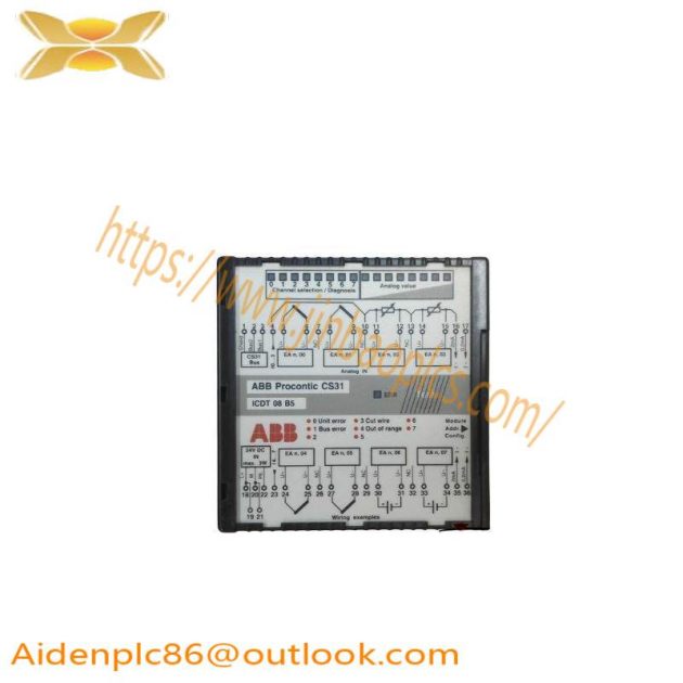 ABB CS31 ICDT08B5 GJR5251600R0101 Analog Input Module: High-Performance Data Acquisition