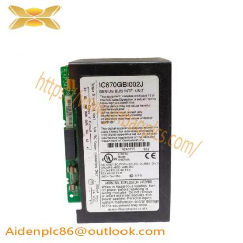 GE IC670GBI002 PLC Bus Interface Unit, Field I/O Control, 115VAC/125VDC