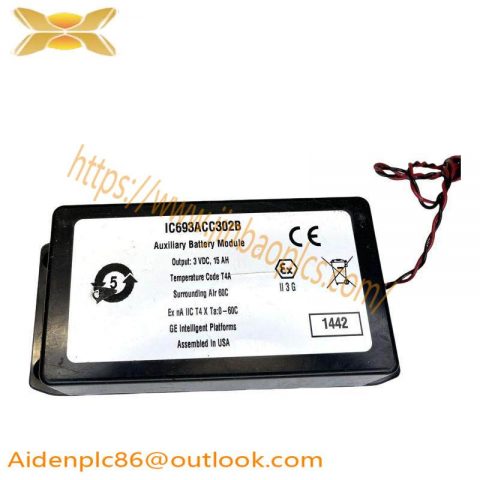 GE IC693ACC302B: Advanced Auxiliary Smart Battery Module, for Industrial Control Systems